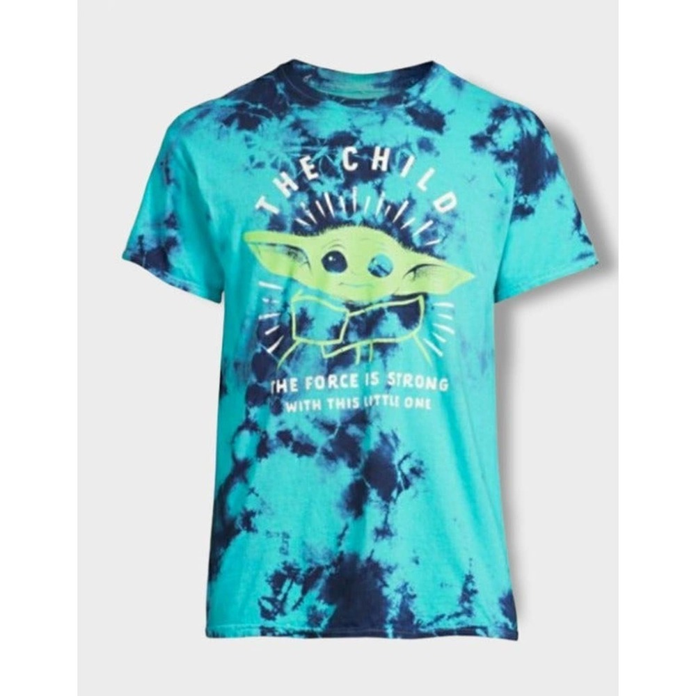 2X Mens Star Wars The Mandalorian Men's Tie Dye The Child Graphic Print T-Shirt